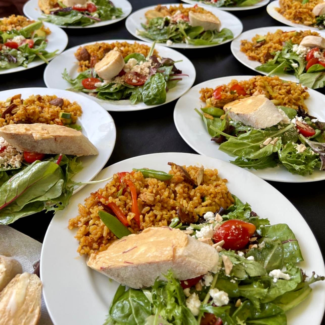 Paella and Salad - Wedding Reception Spanish Catering