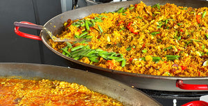 Paella Depot Chicken & Chorizo Paella. Caramelized rice with fresh vegetables. Minneapolis Paella Food Truck. Cool Wedding Catering Ideas. Minneapolis Paella. Caramelized Rice
